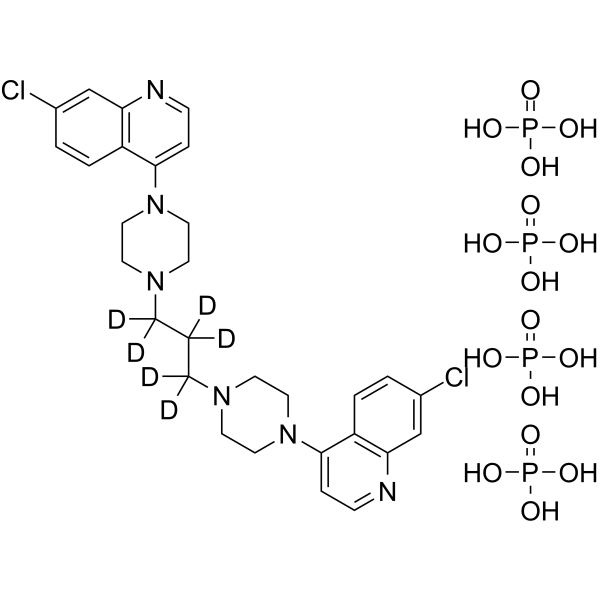 Piperaquine-d6 tetraphosphate Chemical Structure Piperaquine-d6 tetraphosphate