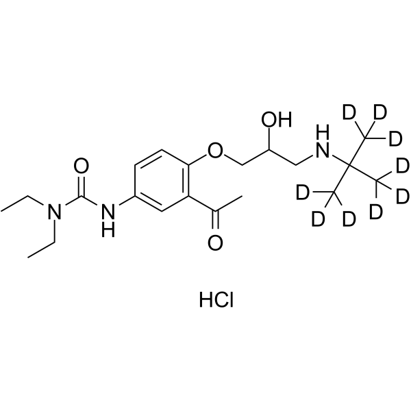 Celiprolol-d9 hydrochloride Chemical Structure Celiprolol-d9 hydrochloride