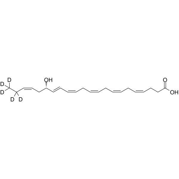 17(S)-HDHA-d5 Chemical Structure 17(S)-HDHA-d5(Synonyms: 17(S)-Hydroxy docosahexaenoic acid-d5, 17(S)-HDoHE-d5)