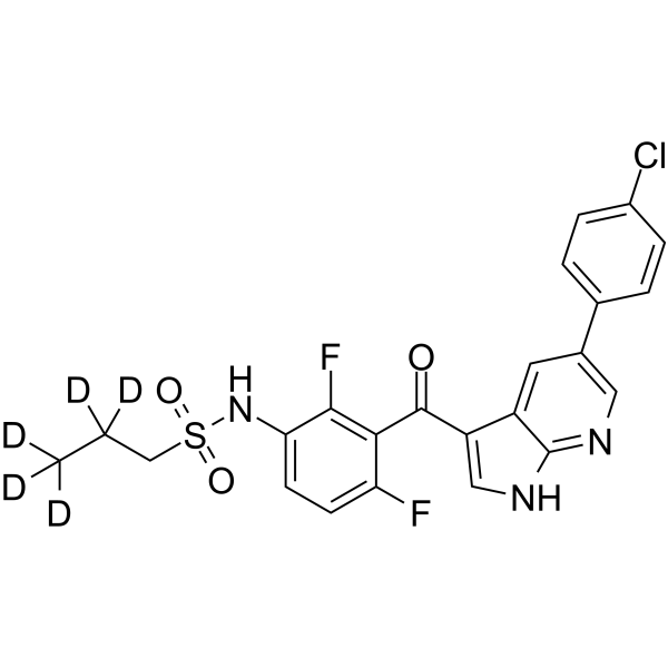 Vemurafenib-d5 Chemical Structure Vemurafenib-d5(Synonyms: 维罗非尼 d5)