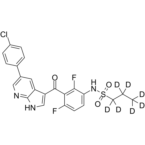 Vemurafenib-d7 Chemical Structure Vemurafenib-d7(Synonyms: PLX4032-d7; RG7204-d7; RO5185426-d7)