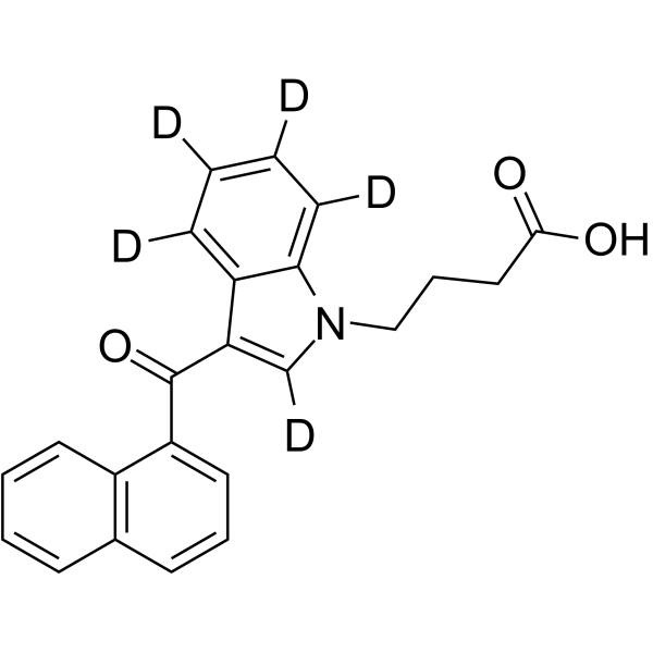 JWH 073 N-butanoic acid metabolite-d5 Chemical Structure JWH 073 N-butanoic acid metabolite-d5