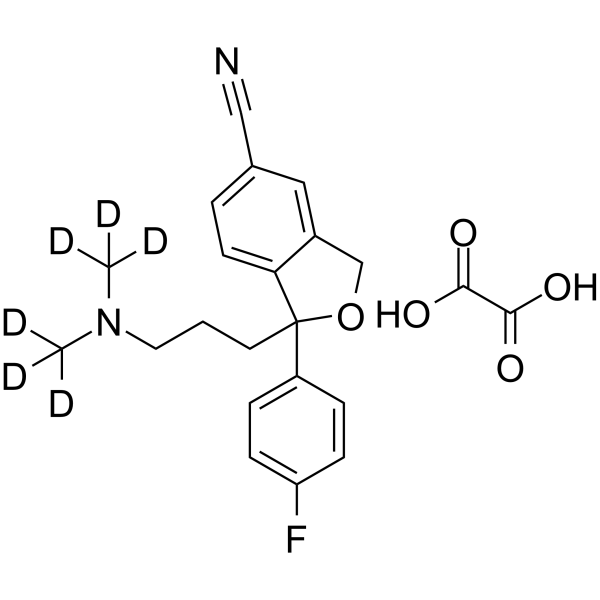 Citalopram-d6 oxalate Chemical Structure Citalopram-d6 oxalate