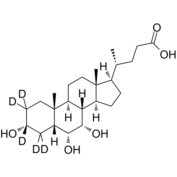 Hyocholic Acid-d5 Chemical Structure Hyocholic Acid-d5