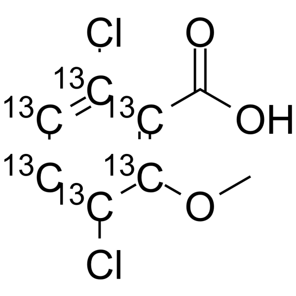 Dicamba-13C6 Chemical Structure Dicamba-13C6
