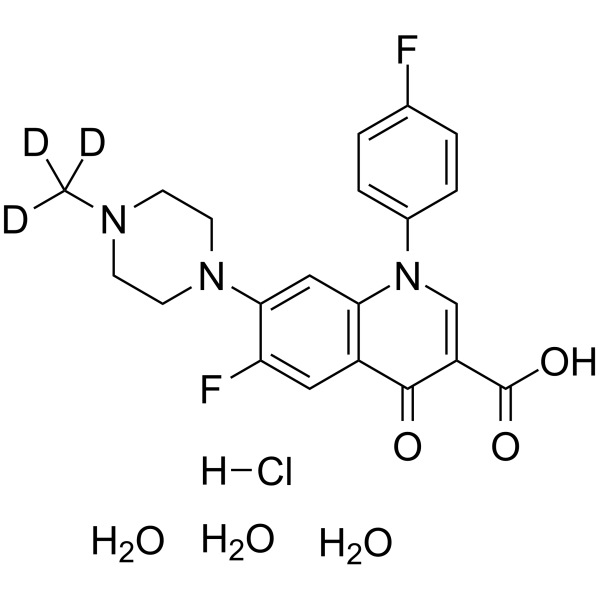 Difloxacin-d3 hydrochloride trihydrate Chemical Structure Difloxacin-d3 hydrochloride trihydrate