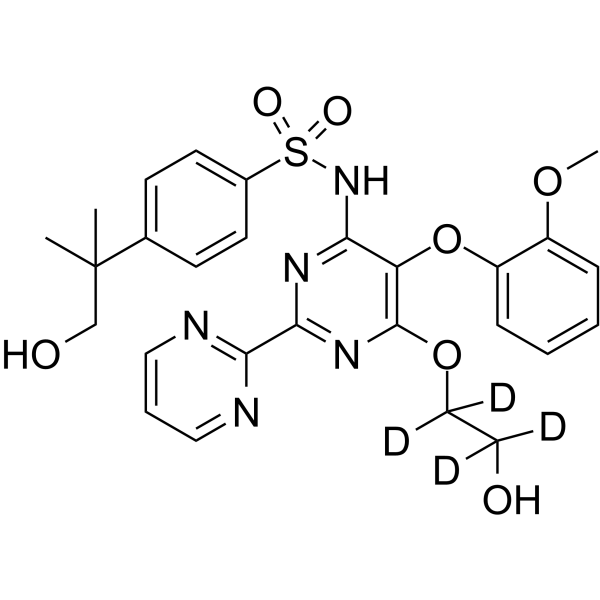 Hydroxy Bosentan-d4 Chemical Structure Hydroxy Bosentan-d4(Synonyms: Ro 48-5033-d4)