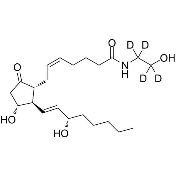 Prostaglandin E2 Ethanolamide-d4 Chemical Structure Prostaglandin E2 Ethanolamide-d4