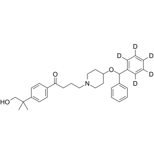 Hydroxy Ebastine-d5 Chemical Structure Hydroxy Ebastine-d5