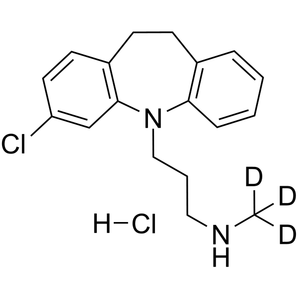 N-Desmethyl Clomipramine D3 hydrochloride Chemical Structure N-Desmethyl Clomipramine D3 hydrochloride(Synonyms: Desmethylclomipramine D3 hydrochloride)