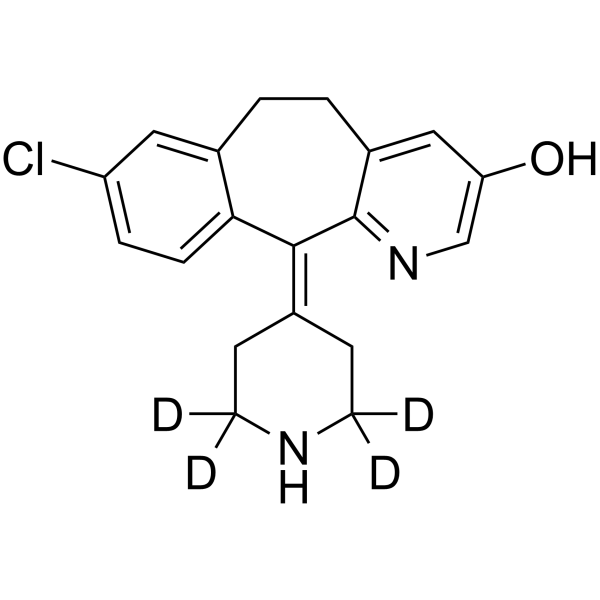 3-Hydroxy desloratadine-d4 Chemical Structure 3-Hydroxy desloratadine-d4