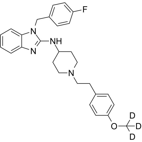 Astemizole-d3 Chemical Structure Astemizole-d3(Synonyms: 阿司咪唑 d3)