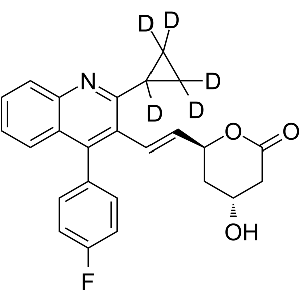 Pitavastatin lactone-d5 Chemical Structure Pitavastatin lactone-d5