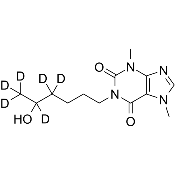 (±)-Lisofylline-d6 (alkyl) Chemical Structure (±)-Lisofylline-d6 (alkyl)