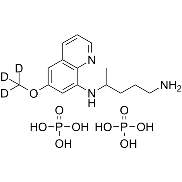 Primaquine-d3 diphosphate Chemical Structure Primaquine-d3 diphosphate(Synonyms: 磷酸伯氨喹 d3 (二磷酸盐))