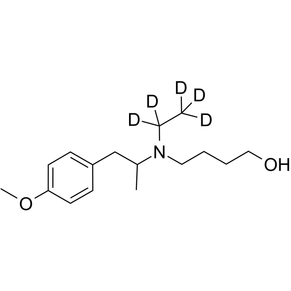 Mebeverine alcohol D5 Chemical Structure Mebeverine alcohol D5(Synonyms: 美贝维林醇 D5)