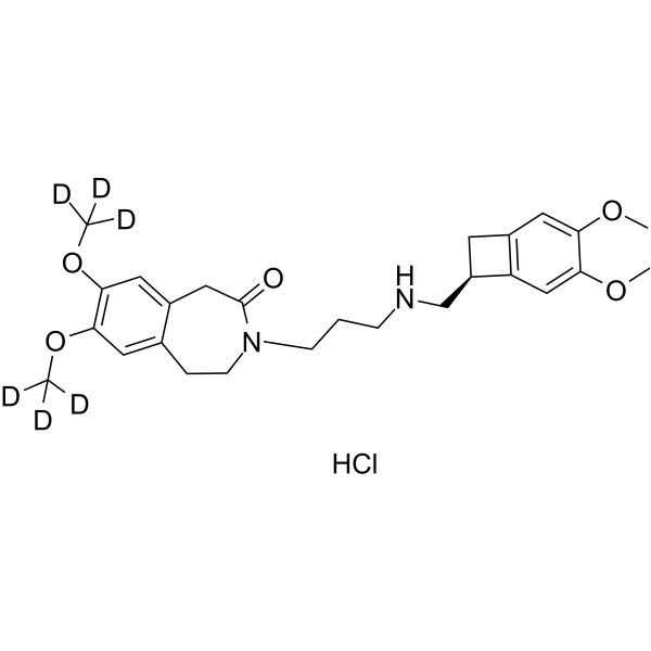N-Demethyl Ivabradine D6 Hydrochloride Chemical Structure N-Demethyl Ivabradine D6 Hydrochloride(Synonyms: N-去甲盐酸伊伐布雷定 D6)