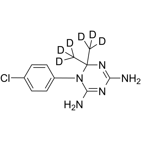 Cycloguanil-d6 Chemical Structure Cycloguanil-d6(Synonyms: Chlorguanide triazine-d6)