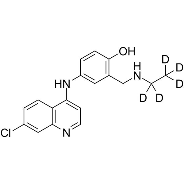 N-Desethyl amodiaquine-d5 Chemical Structure N-Desethyl amodiaquine-d5