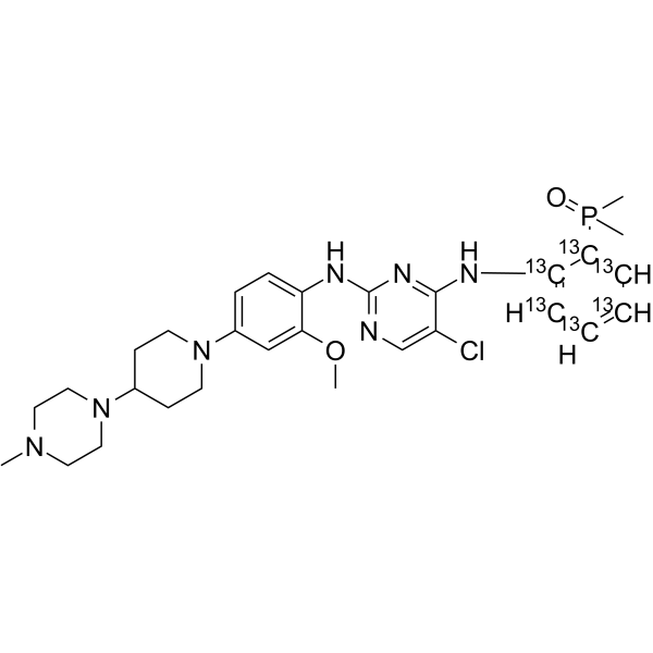 Brigatinib-13C6 Chemical Structure Brigatinib-13C6(Synonyms: AP-26113-13C6)