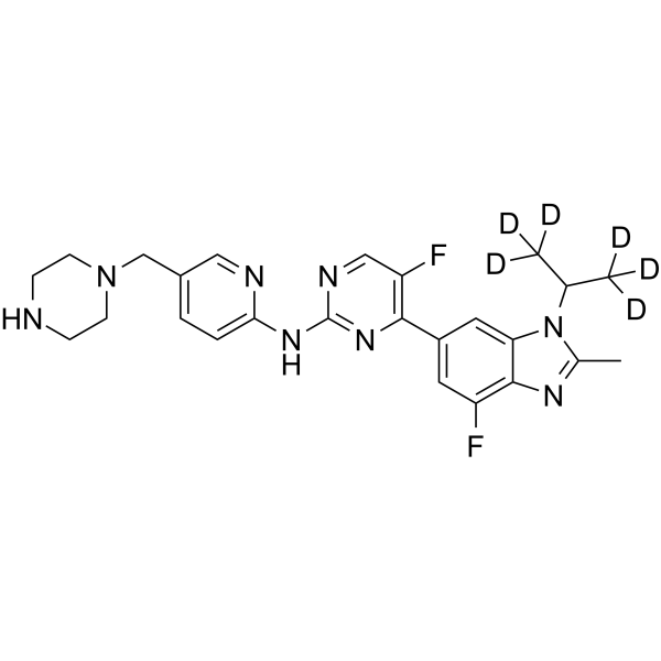 Abemaciclib metabolite M2-d6 Chemical Structure Abemaciclib metabolite M2-d6(Synonyms: LSN2839567-d6)