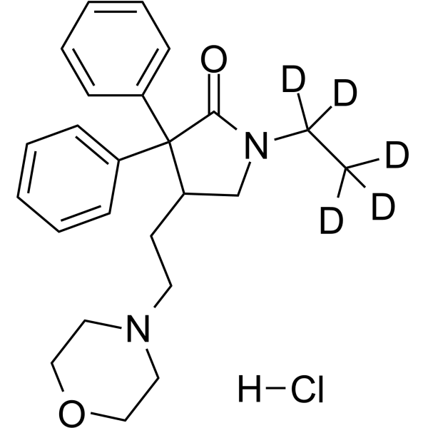 Doxapram-d5 hydrochloride Chemical Structure Doxapram-d5 hydrochloride