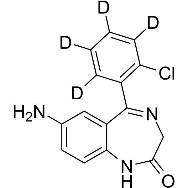 7-Aminoclonazepam-d4 Chemical Structure 7-Aminoclonazepam-d4