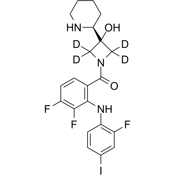 Cobimetinib-d4 Chemical Structure Cobimetinib-d4(Synonyms: GDC-0973-d4; XL518-d4)