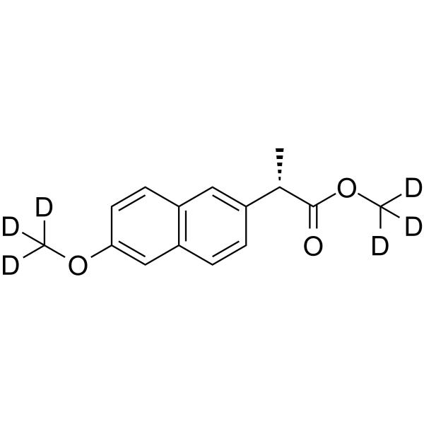 (S)-Naproxen-d6 Methyl Ester Chemical Structure (S)-Naproxen-d6 Methyl Ester