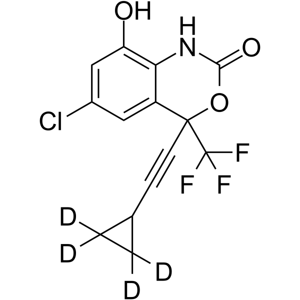 rac 8-Hydroxy Efavirenz-d4 Chemical Structure rac 8-Hydroxy Efavirenz-d4