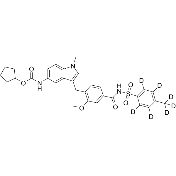 Zafirlukast p-Tolyl Isomer-d7 Chemical Structure Zafirlukast p-Tolyl Isomer-d7