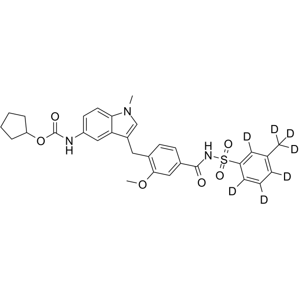Zafirlukast m-Tolyl Isomer-d7 Chemical Structure Zafirlukast m-Tolyl Isomer-d7