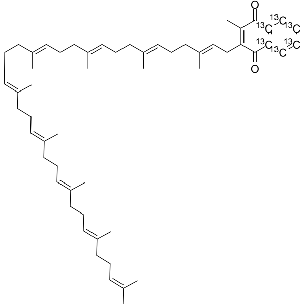 Menaquinone-9-13C6 Chemical Structure Menaquinone-9-13C6
