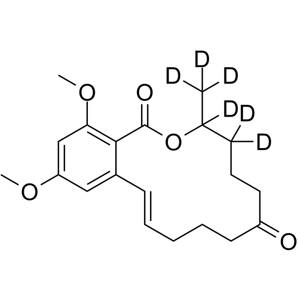 (rac)-2,4-O-Dimethylzearalenone-d6 Chemical Structure (rac)-2,4-O-Dimethylzearalenone-d6