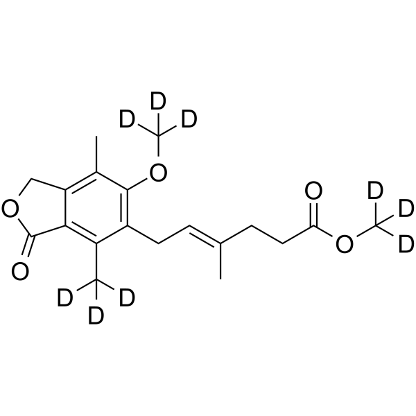 6-O-Methyl mycophenolic acid methyl ester-d9 Chemical Structure 6-O-Methyl mycophenolic acid methyl ester-d9