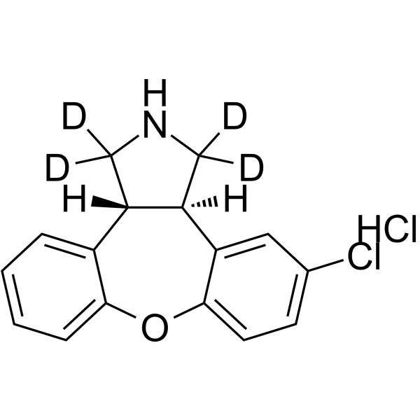 N-Desmethyl asenapine-d4 hydrochloride Chemical Structure N-Desmethyl asenapine-d4 hydrochloride