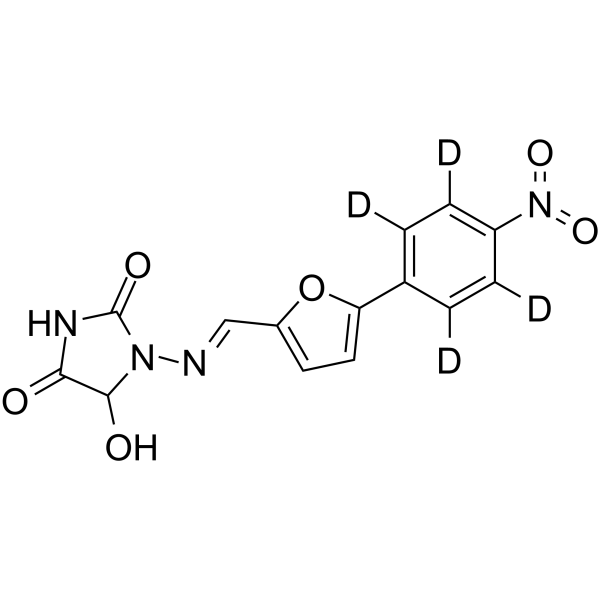5-Hydroxy dantrolene-d4 Chemical Structure 5-Hydroxy dantrolene-d4