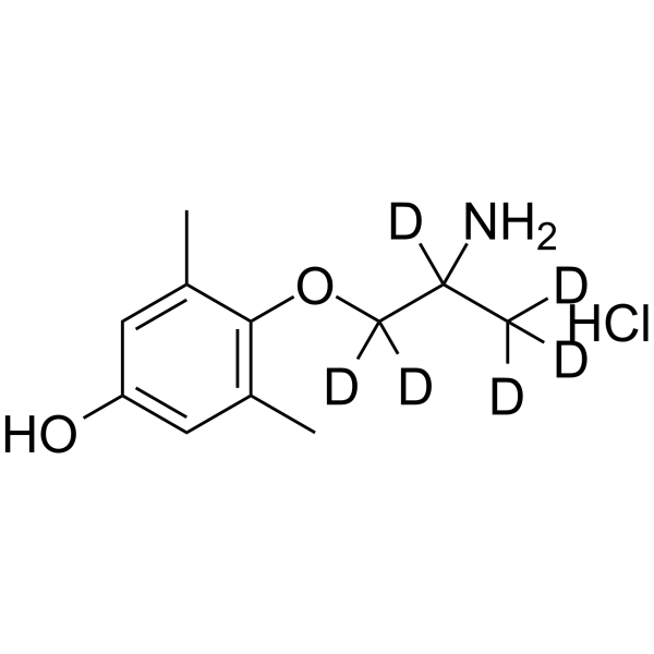 4-Hydroxy Mexiletine-d6 hydrochloride Chemical Structure 4-Hydroxy Mexiletine-d6 hydrochloride