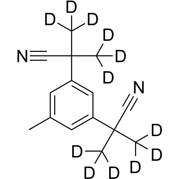 Anastrozole-destriazole-d12 Chemical Structure Anastrozole-destriazole-d12