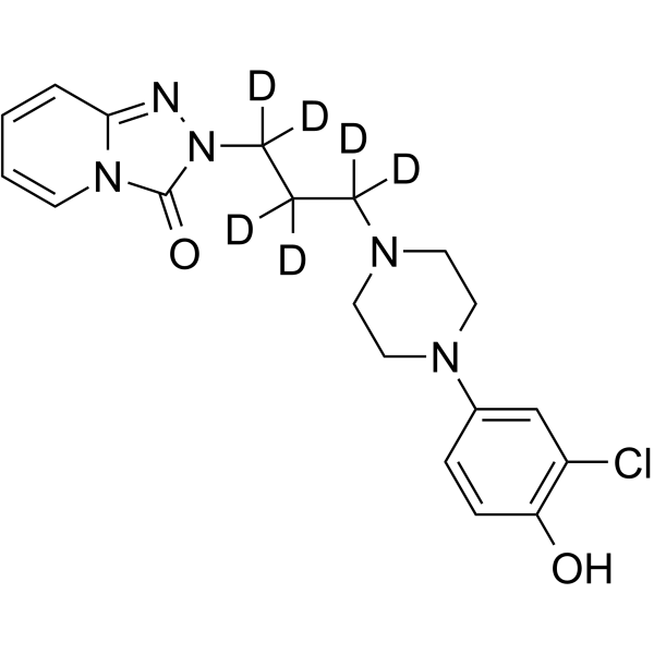 4’-Hydroxy Trazodone-d6 Chemical Structure 4’-Hydroxy Trazodone-d6