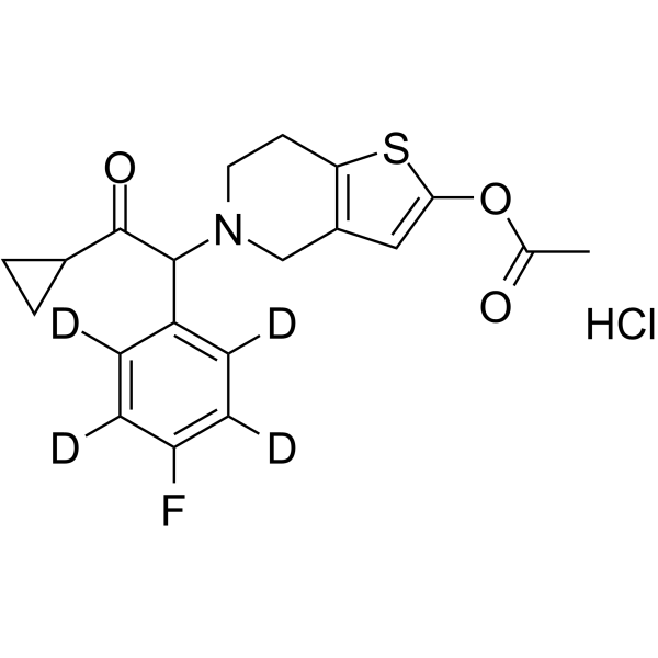 p-Fluoro Prasugrel-d4 hydrochloride Chemical Structure p-Fluoro Prasugrel-d4 hydrochloride
