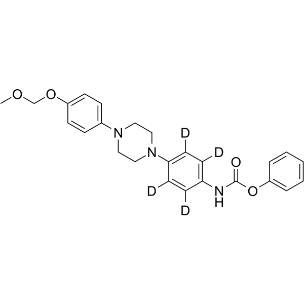 Itraconazole-desazaconazole-OMe-phenyl carbamate-d4 Chemical Structure Itraconazole-desazaconazole-OMe-phenyl carbamate-d4