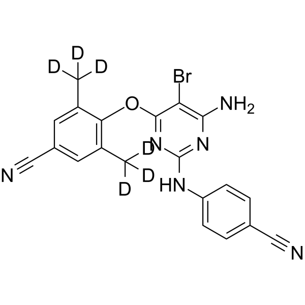 Etravirine-d8 Chemical Structure Etravirine-d8