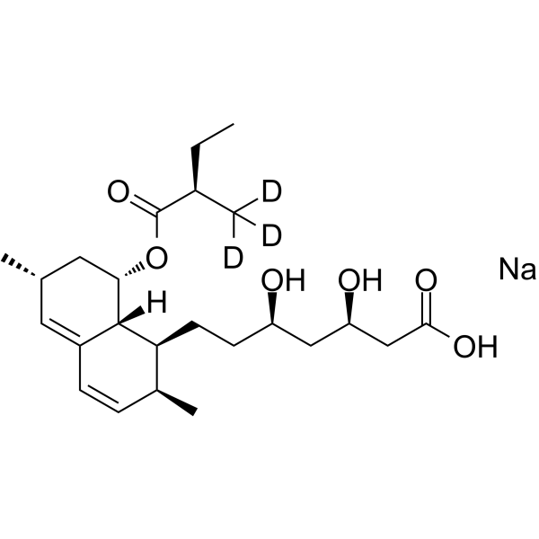 Epi Lovastatin Hydroxy Acid-d3 sodium salt Chemical Structure Epi Lovastatin Hydroxy Acid-d3 sodium salt