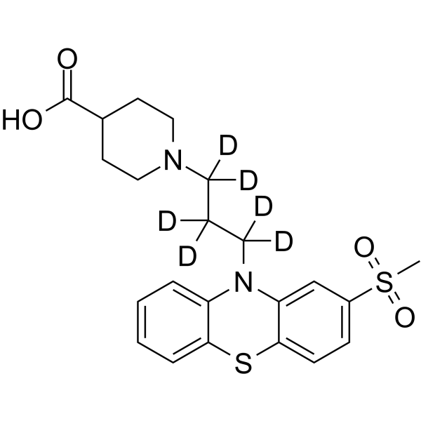 Metopimazine Acid-d6 Chemical Structure Metopimazine Acid-d6