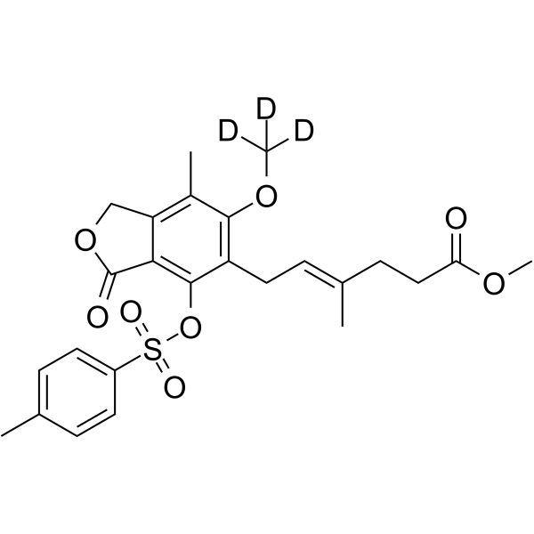 Methyl 4’-Tosyl Mycophenoate-6-methyl-d3 Chemical Structure Methyl 4’-Tosyl Mycophenoate-6-methyl-d3