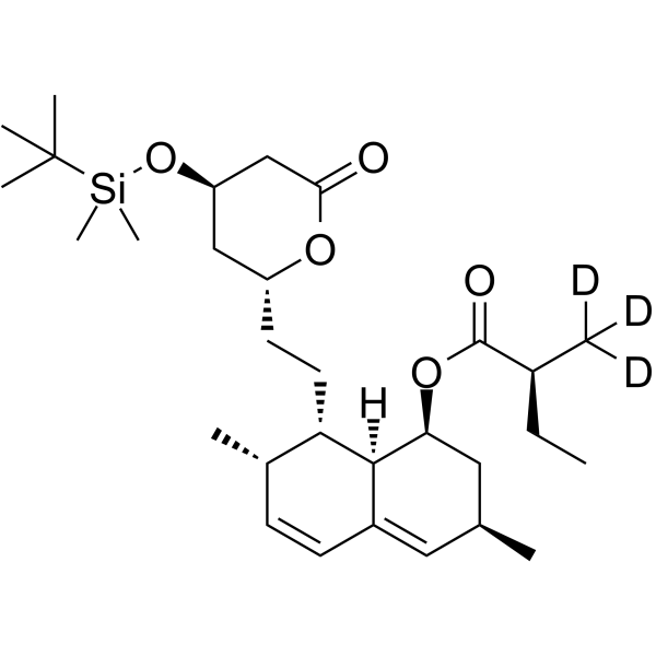 TBDMS-Monacolin K-d3 Chemical Structure TBDMS-Monacolin K-d3