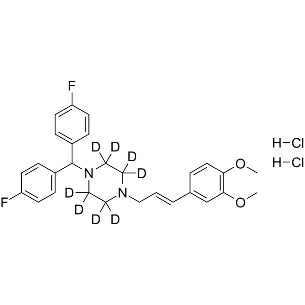 (E/Z)-Trelnarizine-d8 dihydrochloride Chemical Structure (E/Z)-Trelnarizine-d8 dihydrochloride