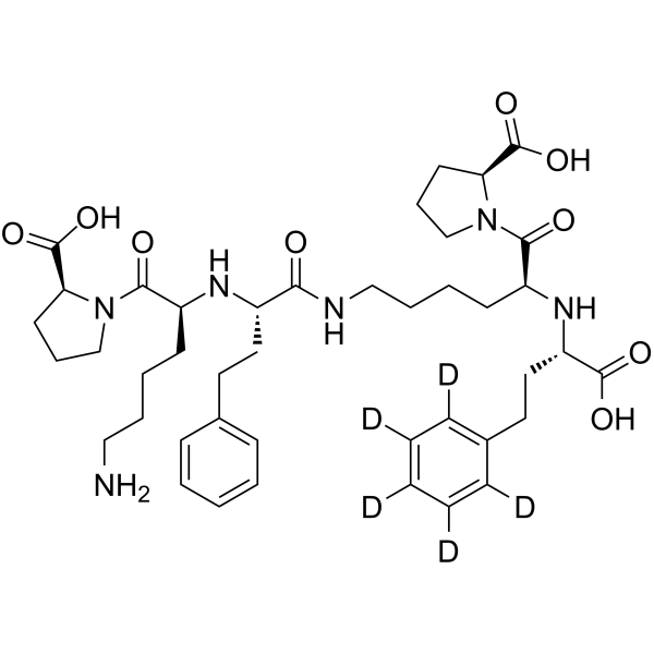 (S)-Lisinopril Dimer-d5 Chemical Structure (S)-Lisinopril Dimer-d5