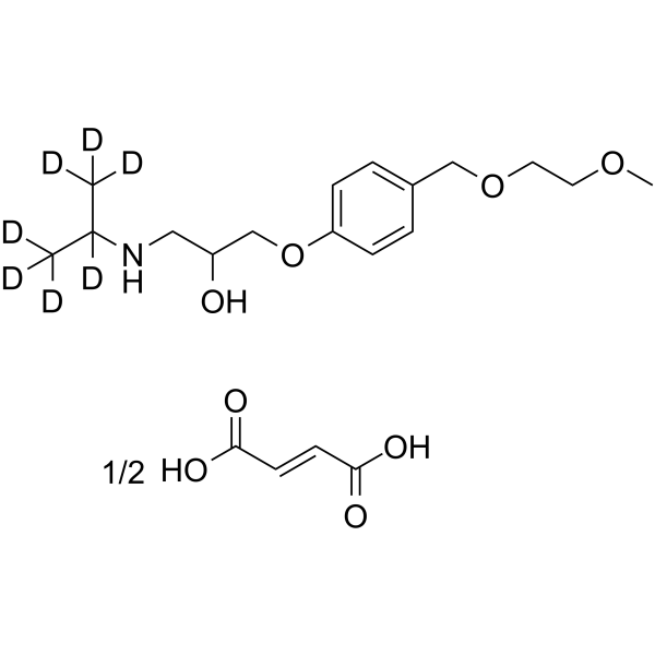 O-Desisopropyl-O-methyl Bisoprolol-d7 hemifumarate Chemical Structure O-Desisopropyl-O-methyl Bisoprolol-d7 hemifumarate